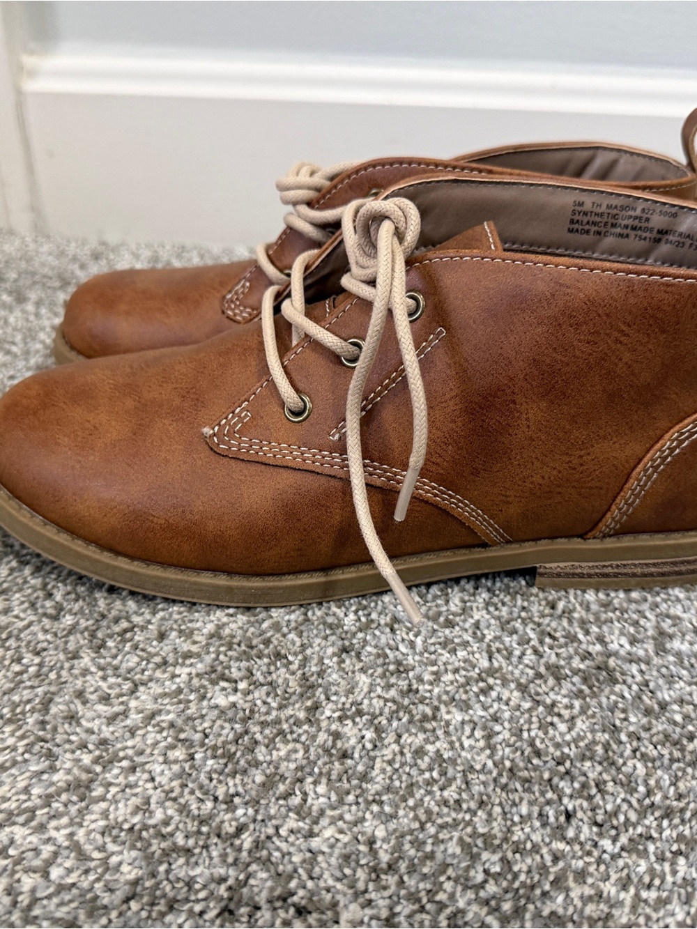 Thereabouts Tan Lace-Up Kids Boots
